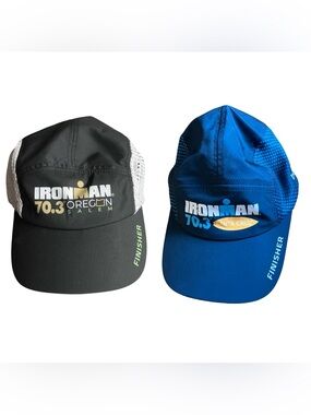 IRONMAN 70.3 Finisher Caps - Black & Royal Blue Santa Cruz CA Salem OR